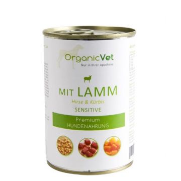 OrganicVet Sensitive - Miel, dovleac si mei - 400g