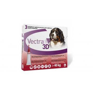 Vectra 3D Caine +40 kg, 3 pipete