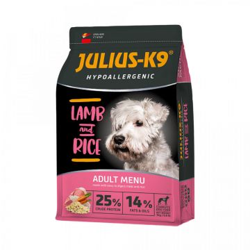 Julius K9 Adult - Hrana uscata premium, hipoalergenica - Miel si Orez - 12kg