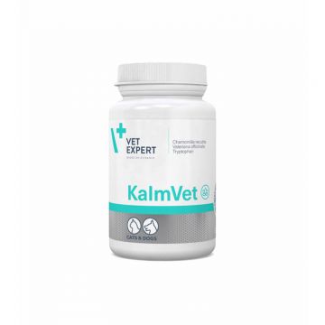 Supliment pentru calmarea stresului si anxietatii la animale de companie Vet Expert KalmVet Twist-Off, 60 capsule