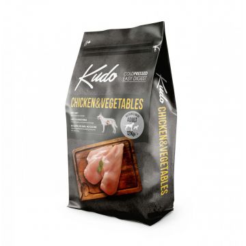 Kudo Adult - Hrana uscata, presata la rece - Pui si Legume - 12kg