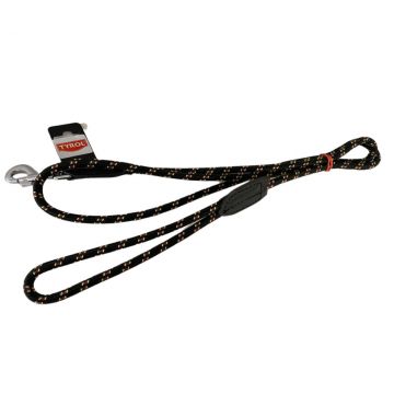 Lesa cordelina, neagra, usoara, intarita cu piele, lungime 2 m