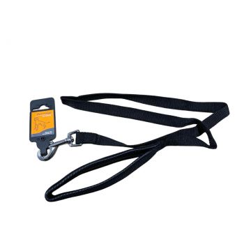 Lesa nylon cu maner captusit, neagra, rezistenta si usoara, lungime 120 cm, latime 2 cm