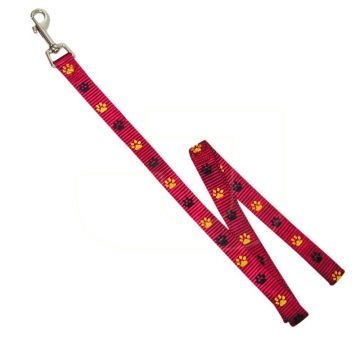 Lesa nylon cu decor labute, albastra, practica si rezistenta, lungime 100 cm, pentru caini de talie medie - mare