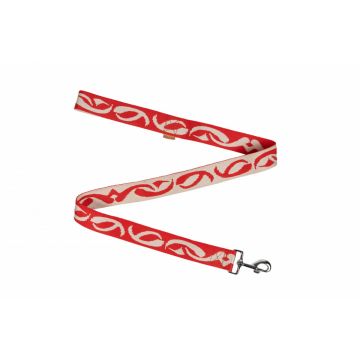 Lesa nylon, rosie, rezistenta, lungime 120 cm x latime 4 cm