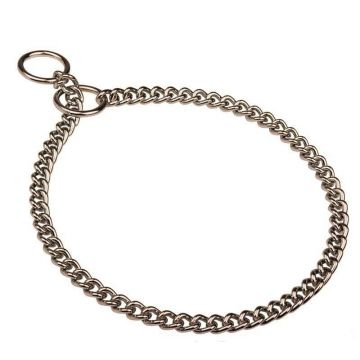 Zgarda dresaj zala scurta Sprenger, crom, rezistenta, 3 mm x 55 cm