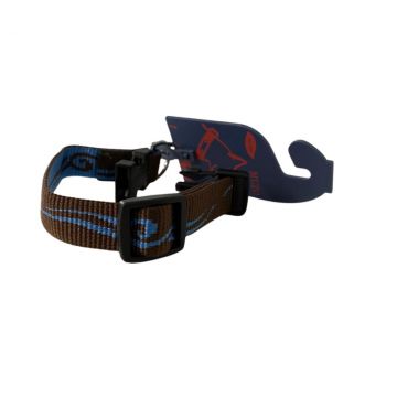 Zgarda nylon, maro, reglabila, 38-43 cm x 2.5 cm