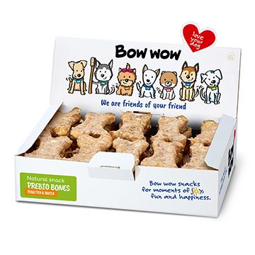 Bow Wow Recompense pentru caini os natural cu pui,ficatyuca 30buc box