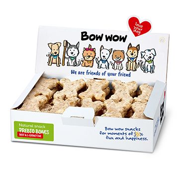 Bow Wow Recompense pentru caini os natural cu vita si L-carnitine 30buc box