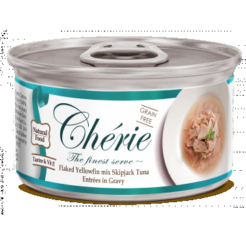 Cherie Adult Cat Grain Free Fulgi de Ton in Sos de Legume