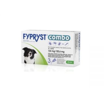 Antiparazitar extern pentru caini Fypryst Combo M (10-20 kg), 3 pipete