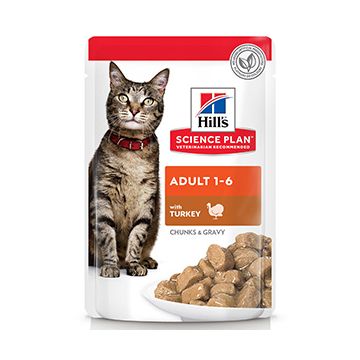 Hills SP Feline Adult Turkey ) SET 9 x 85 gr ( plic )