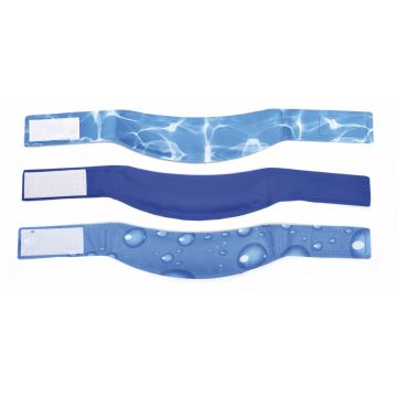 Guler racoritor pentru caini M, albastru, reglabil, 24-30 cm