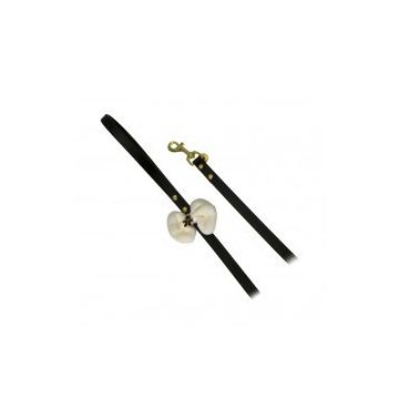 Lesa textila, neagra, cu papion alb si pandantiv om de turta dulce, lungime 1.2 m, latime 1.2 cm