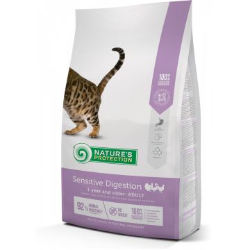 Nature's Protection Cat Sensitive Digestion, pui, hrana uscata pentru pisici adulte cu digestie sensibila, 7 kg