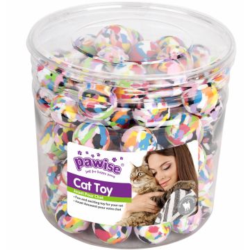 Pawise Jucarie Minge din Burete pentru Pisici 90 Buc