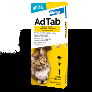 Deparazitare externa pentru pisici AdTab (2-8 kg), 1 comprimat