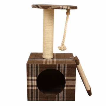 Ansamblu De Joaca cu Casuta Pentru Pisici Enjoy 30x30x60 cm