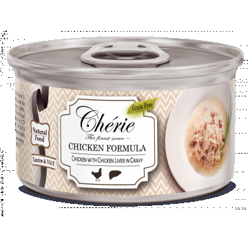 Cherie Adult Cat Grain Free Mix de Pui si Ficat in Sos