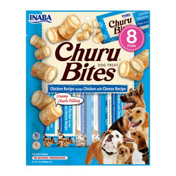 Churu Bites Recompense pentru Caini cu Pui si Branza