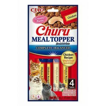Churu Meal Topper Recompensa Cremoasa Reteta Pui 4 buc