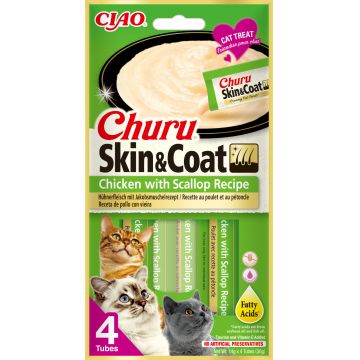 Churu SkinCoat Recompensa cu Pui si Scoici