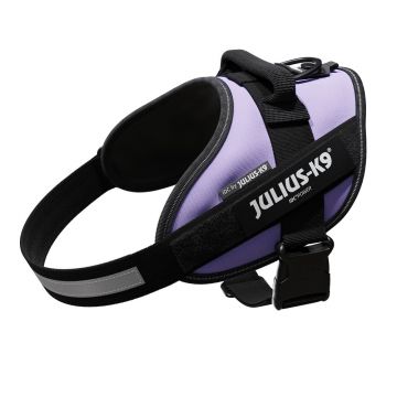 Ham ajustabil, mov, elemente reflectorizante, circumferința piept 58-76 cm, pentru câini cu greutate de 14-25 kg