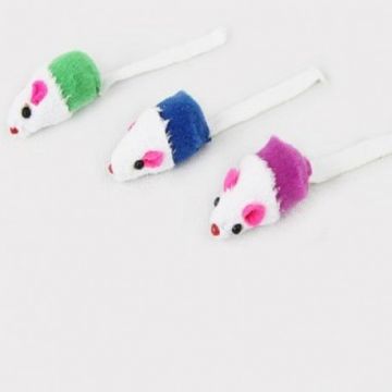 Jucarie Soricel Alb Pentru Pisici 5 Cm X 3 Buc