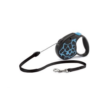 Lesa retractabila Flexi, cu fir, Giraffe, lungime 5 m, pentru caini cu greutate de pana la 12 kg