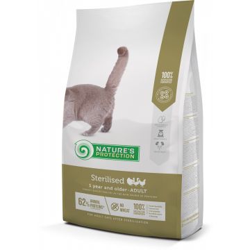 Nature's Protection Sterilised Cat, hrana uscata premium pentru pisici adulte sterilizate, 1.5 kg