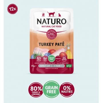 Naturo Adult Cat Mousse cu Curcan 85g