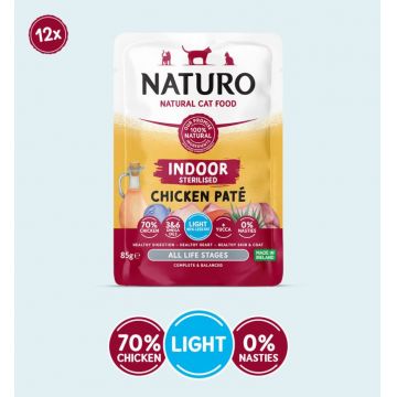Naturo Adult Sterilised Cat Mousse cu Pui 85g