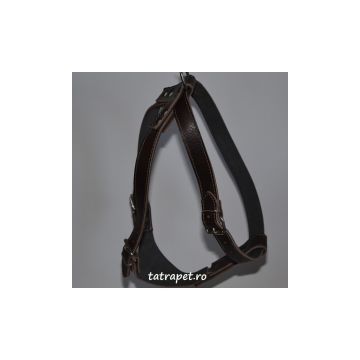 Ham din piele, negru, reglabil, 85-95 cm