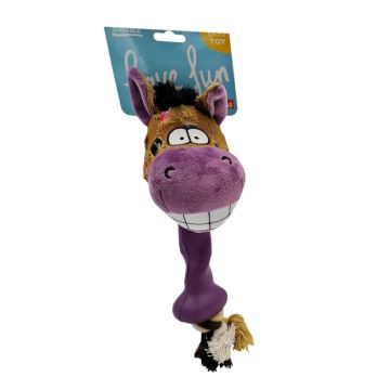 Jucarie pentru caini Les Filous, magarus cu maner, 24cm