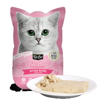 Kit Cat Petite Pouch Kitten, hrana umeda pentru pisici, plic cu pui, 1 X 70 gr