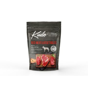 Kudo Adult Mini - Hrana uscata, presata la rece - Carne rosie si Legume - 3kg