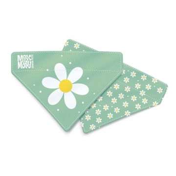 Bandana pentru caini Max & Molly, cu margarete, reversibila, 22.5 cm x 17 cm x 4.5 cm