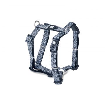 Ham ajustabil Max & Molly, negru, cu imprimeuri creative, pentru caini de talie mare, marime L