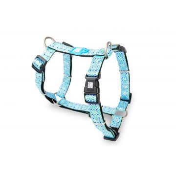 Ham ajustabil Max & Molly, retro albastru, cu imprimeuri creative, M, 2 straturi (neopren hipoalergenic și poliester)