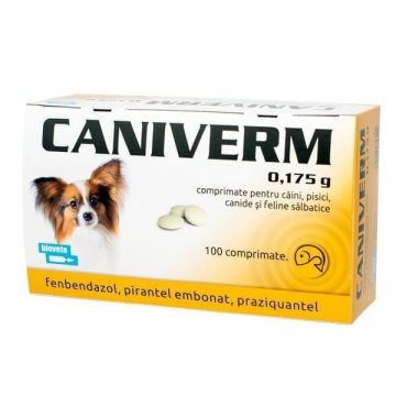 Caniverm palatabil, 0.175 g/ 100 tablete