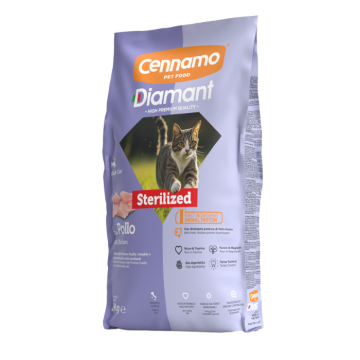 Hrana uscata pentru pisici Cennamo Diamant Steril, Pui, 2kg