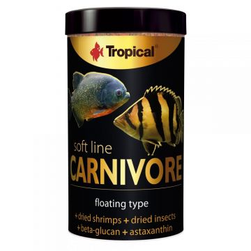 Hrana moale pentru specii mari de pesti carnivori TROPICAL SOFT LINE Carnivore,1000ML/320G Hrana moale pentru specii mari de pesti carnivori TROPICAL SOFT LINE Carnivore,1000ML/320G