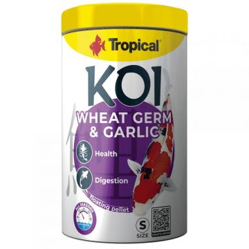 TROPICAL-Fish-KOI Wheat germ & garlic pellet S- 320G TROPICAL-Fish-KOI Wheat germ & garlic pellet S- 320G