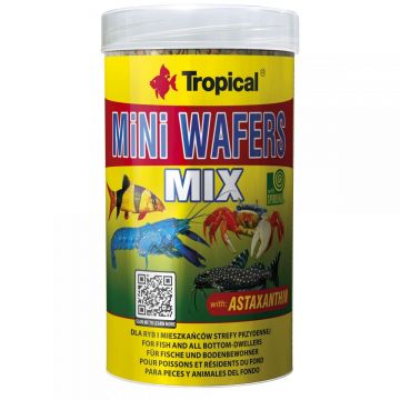 Hrana pentru pesti erbivori si omnivori TROPICAL Fish Mini Wafers Mix 250ML/138G Hrana pentru pesti erbivori si omnivori TROPICAL Fish Mini Wafers Mix 250ML/138G