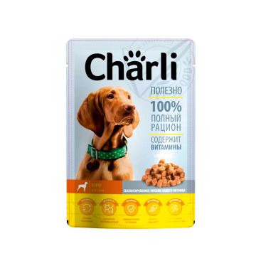 Hrana umeda pentru caini adulti, CHARLI, vitel, 100 G Hrana umeda pentru caini adulti, CHARLI, vitel, 100 G