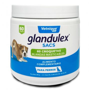Glandulex Sacs – Tablete masticabile cu aromă de carne, 60 tab