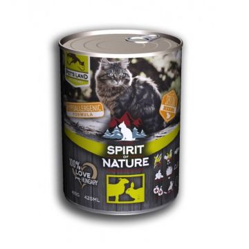 Hrana umeda pentru pisici Spirit of Nature, Miel si iepure, Hipoalergenic, 75% carne, 415g Hrana umeda pentru pisici Spirit of Nature, Miel si iepure, Hipoalergenic, 75% carne, 415g