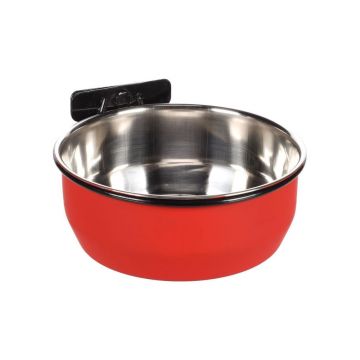 BOL DIN INOX PENTRU ROZATOARE FLAMINGO AVARO RED M CU SURUB DE PRINDERE 13CMx580ML