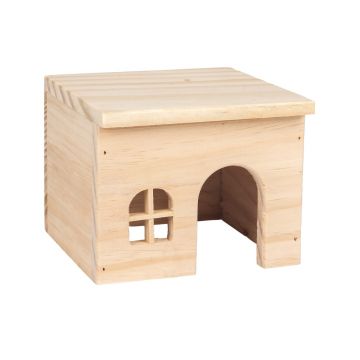 CASUTA DIN LEMN PENTRU HAMSTERI MODY S FLAMINGO 15x14x11.5CM