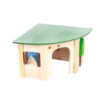 CASUTA DIN LEMN PENTRU ROZATOARE FLAMINGO ECCO CORNER